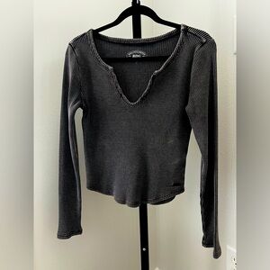 BDG Urban Outfitters Women’s Grey Waffle Long Sleeve